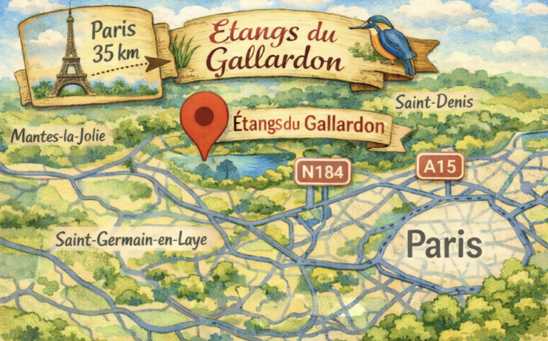 dessin étangs gallardons triel